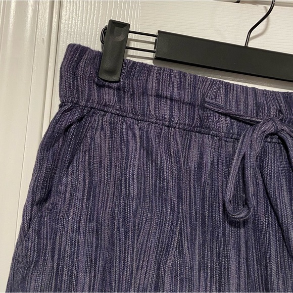 NWT Time & Tru Size S Blue Linen Blend Comfy Pull On Drawstring Shorts Pockets - Picture 6 of 16